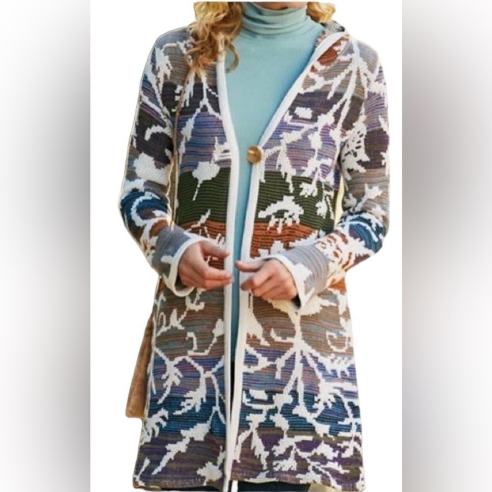 EUC Soft Surroundings Loveland Hooded sweater coat size Large
